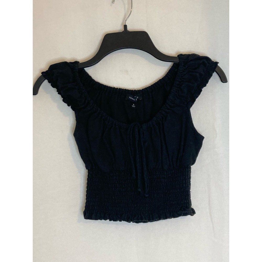 Kendall & Kylie Womens Sleeveless Blouse Size S‎ Black
